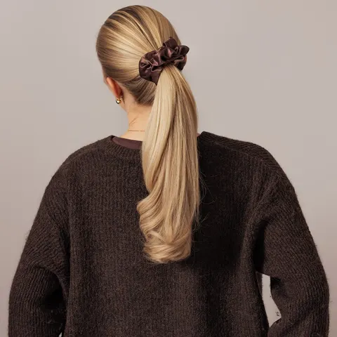 Silkescrunchie fluffy Mocca
