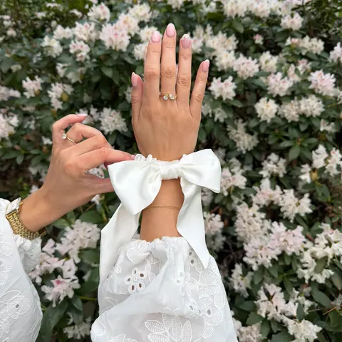 Sløyfescrunchie Hvit